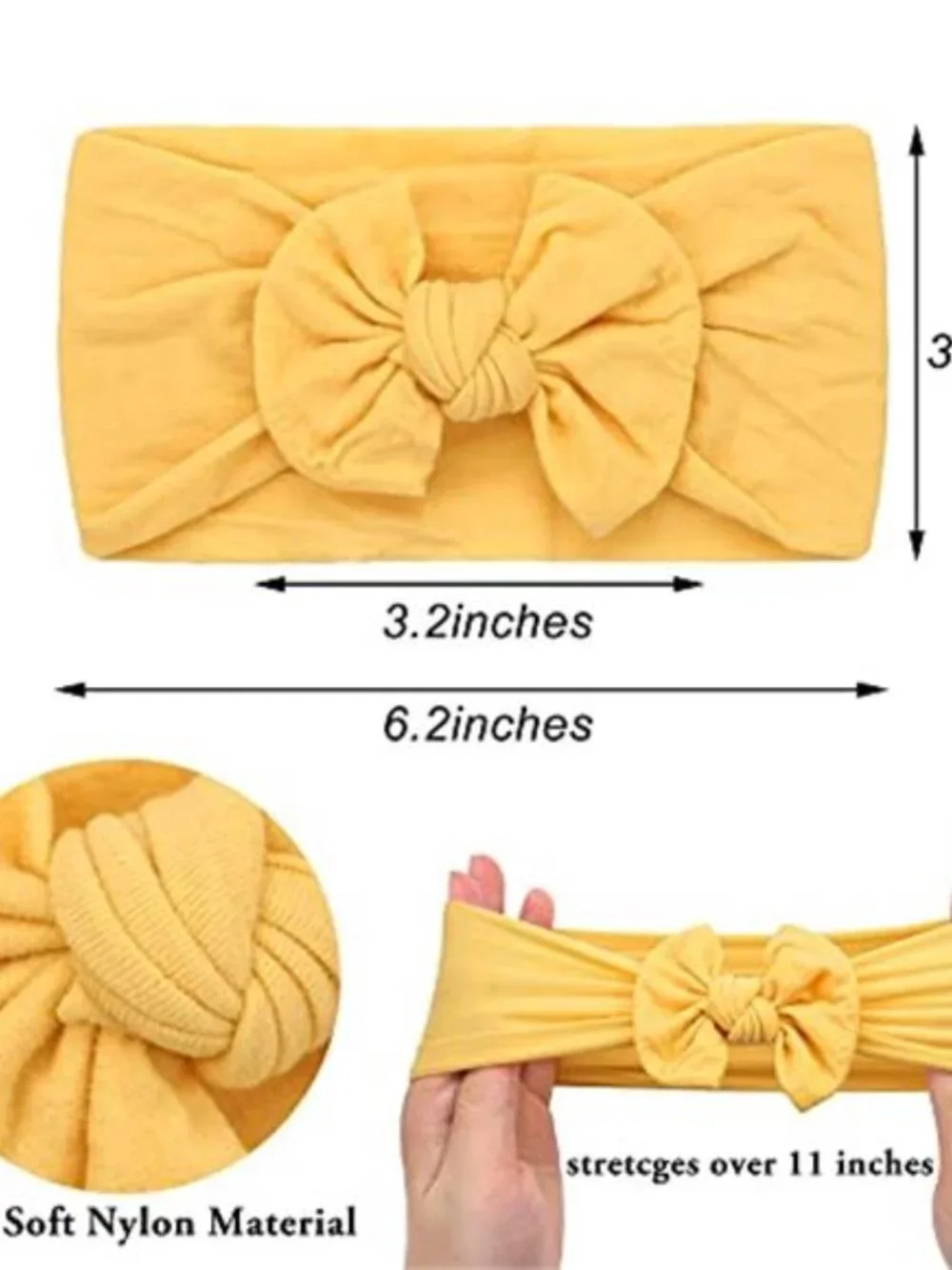 20PCS Baby Girls Headbands Nylon Hair Bows Newborn Toddler Infant Hair Accessori